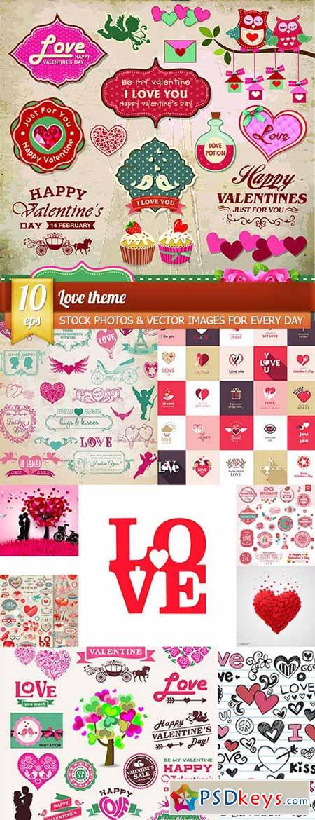 Love theme, 10 x EPS