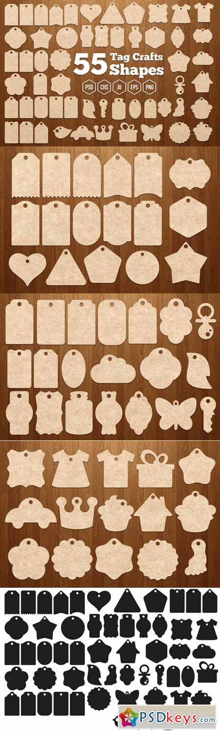 55 Tag Crafts Shapes 337524