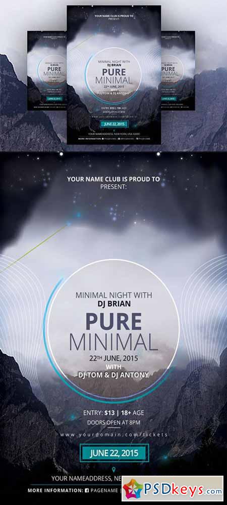 Pure Minimal - PSD Flyer Template 337004