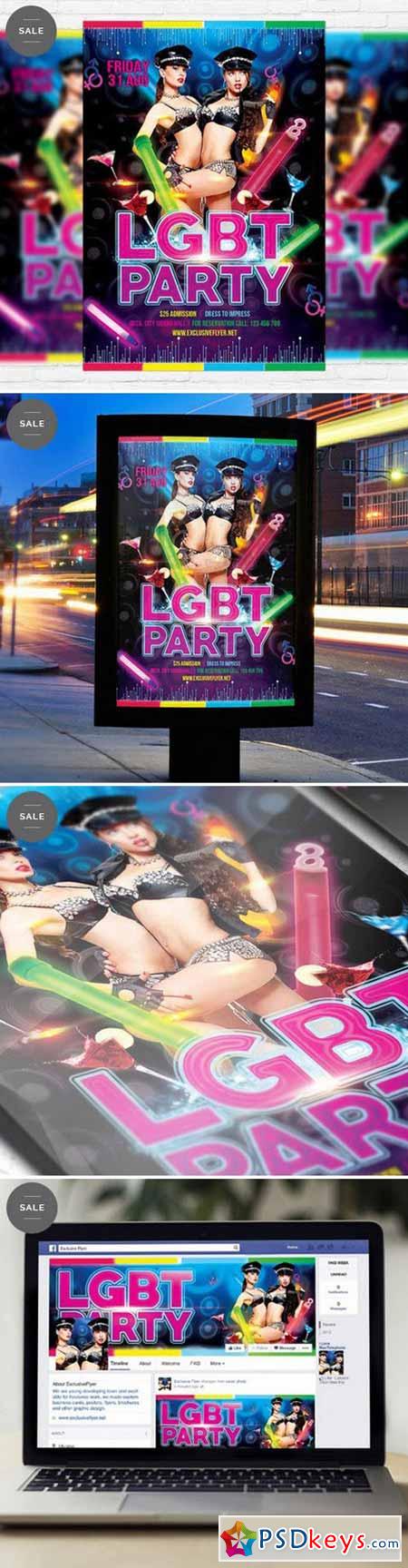 Lgbt Party – Flyer Template + Facebook Cover