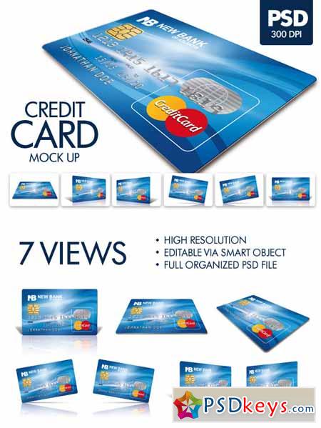 Plastic Credit Card Mockup 335276