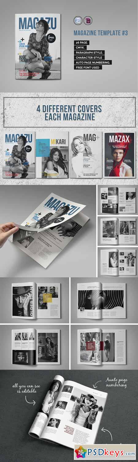 Indesign Magazine Template #3 333399