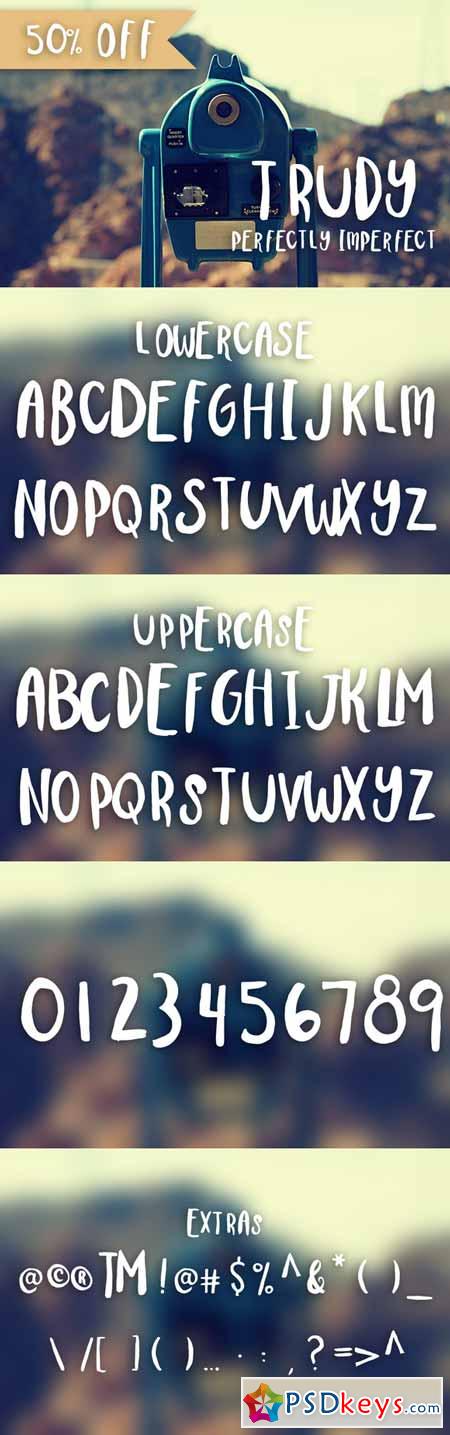 Trudy Hand Brushed Font 55790
