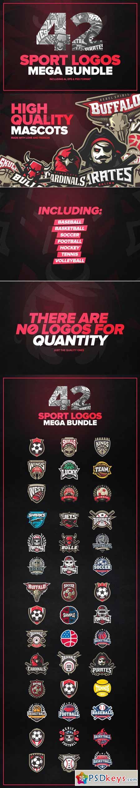 42 Sport logos MEGA BUNDLE 290082