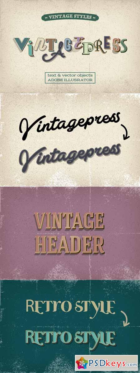 Vintagepress Styles For Illustrator 343997