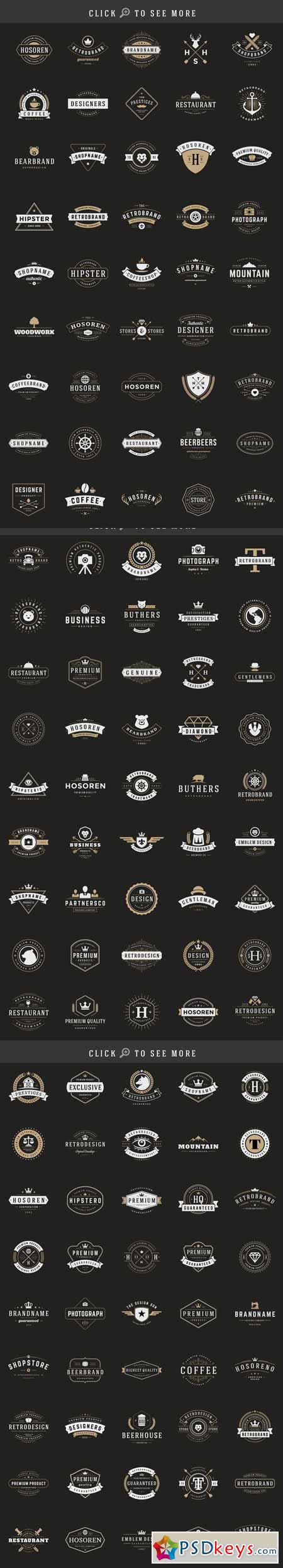 150 Retro Vintage Logotypes 208025