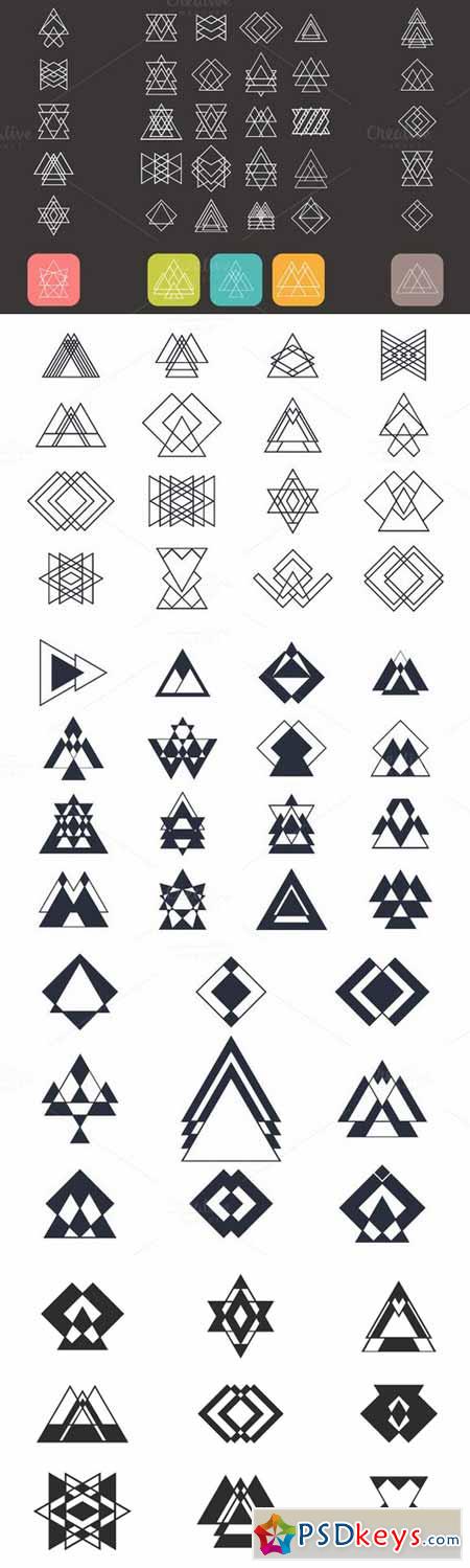 Set of trendy geometric shapes 327801
