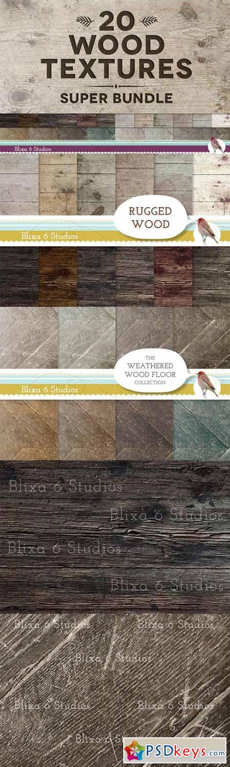 20 Wood Textures Super Bundle 27442