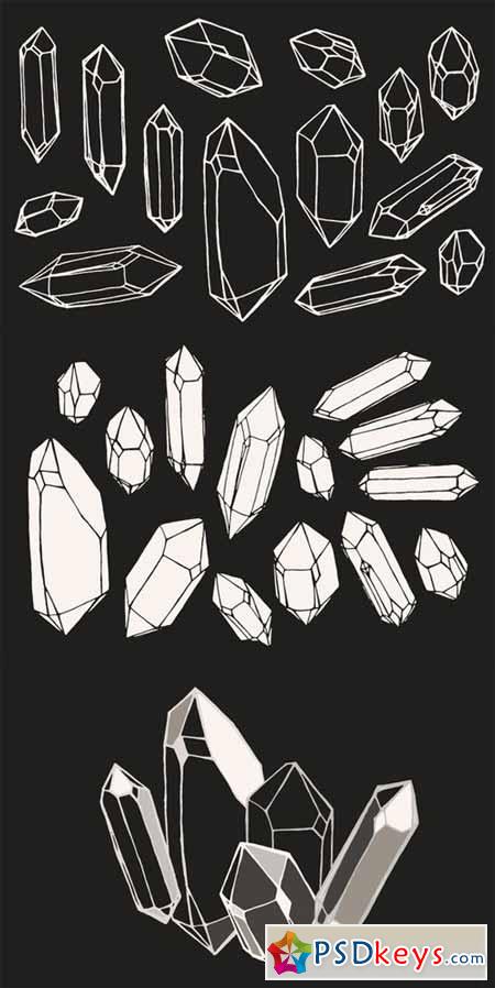 Crystal Mineral Gem Drawings 155985