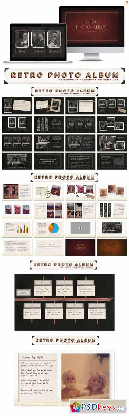 Retro Photo Album PPT Template 283433