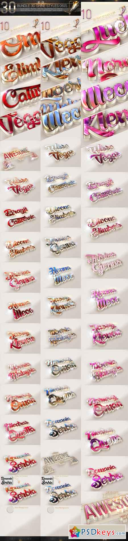 30 Bundle 3D Text Effect 0615 11927482