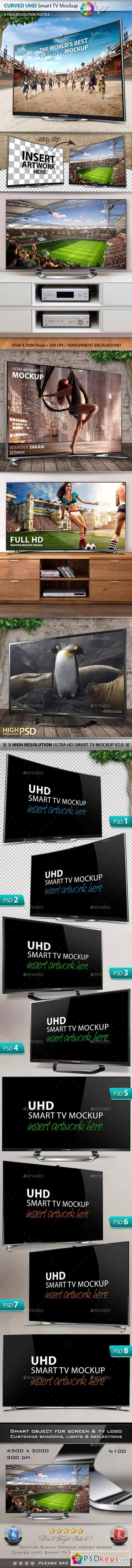 8 UHD Smart Screen Mockup V2.0  10147978