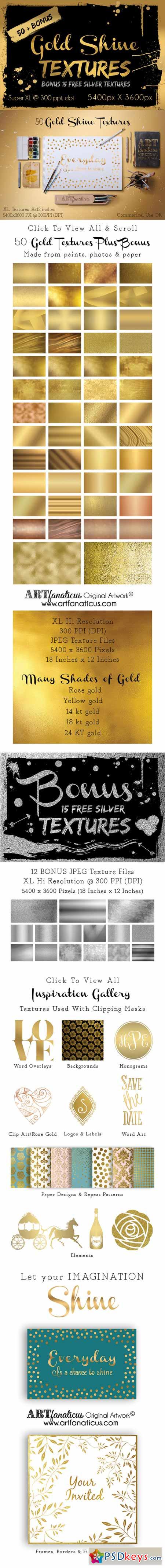 50 Gold Shine Textures + Bonus 316920