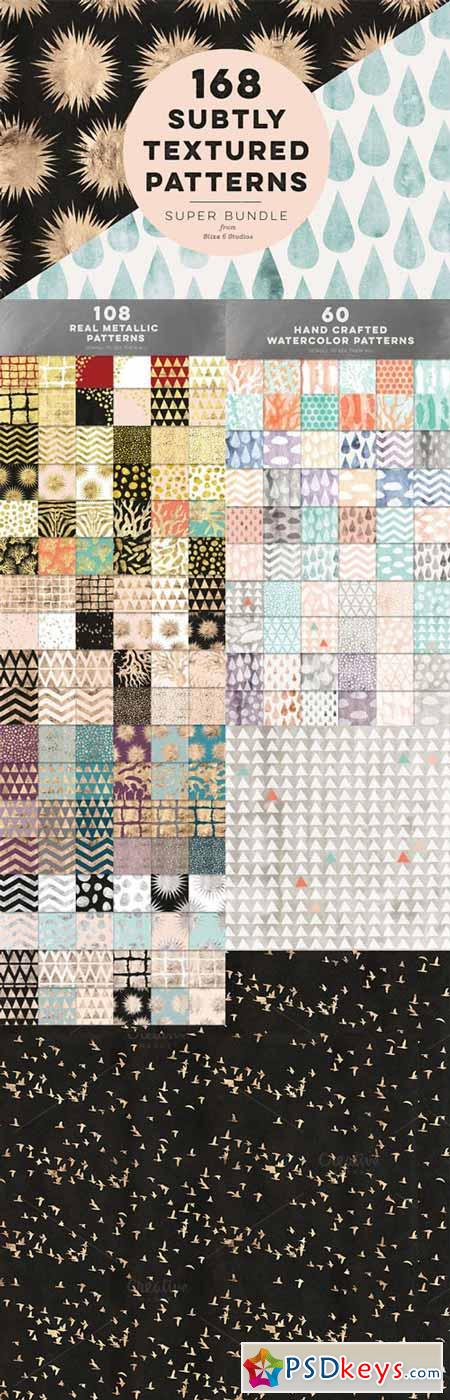 168 Subtly Textured Patterns Bundle 245836