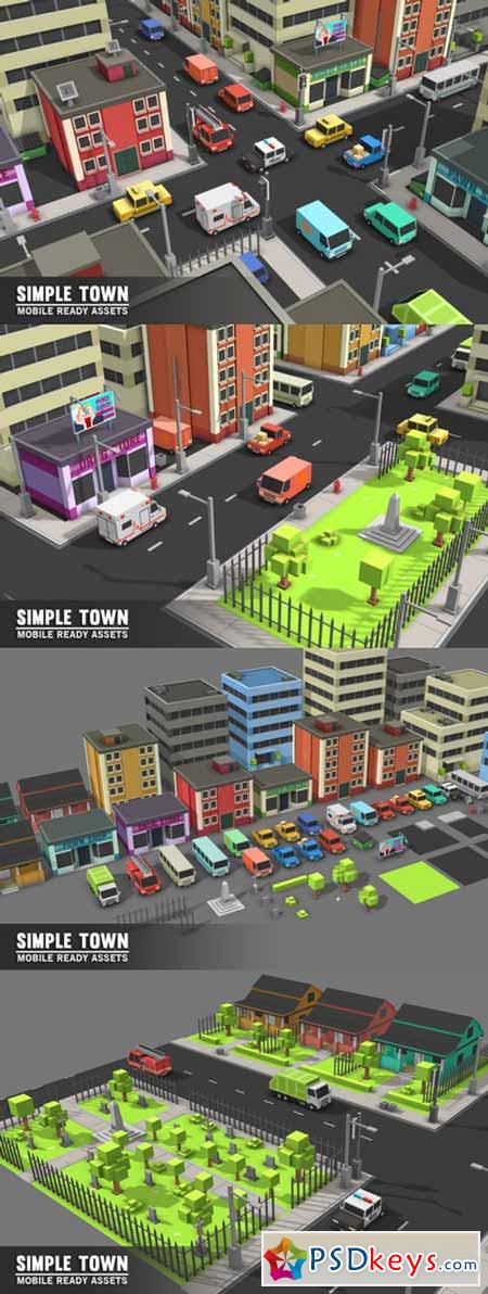 Simple Town - Cartoon City Assets 219719