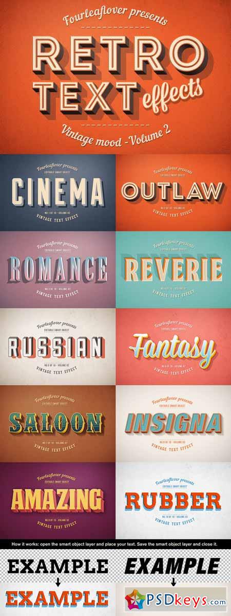 Photoshop Retro Text Effects vol.2 292544