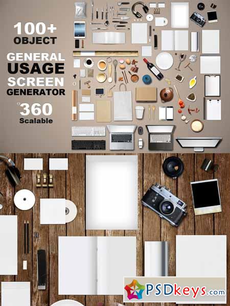 Scene Generator 100+ Object Mock-ups 350644