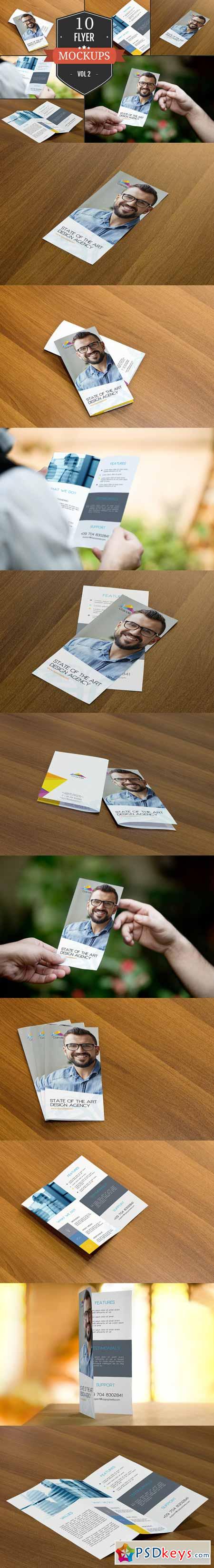 Beautiful Flyer Mockup PSDs Vol. 2 351443