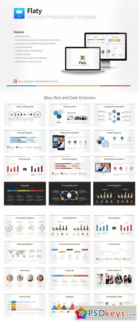 Flaty Keynote Presentation Template 333605