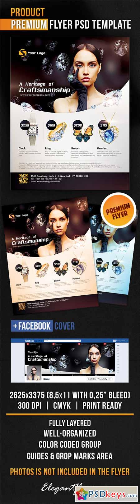 Product – Flyer PSD Template + Facebook Cover