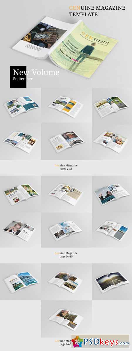 Genuine Magazine Template 352779