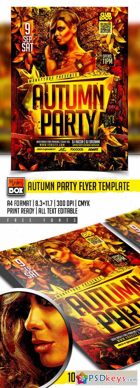 Autumn Party Flyer Template  12688174