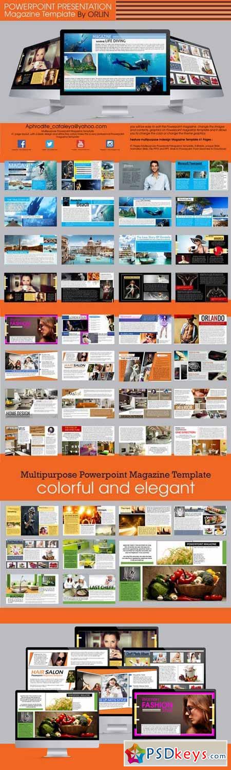 Powerpoint Magazine Template 360601