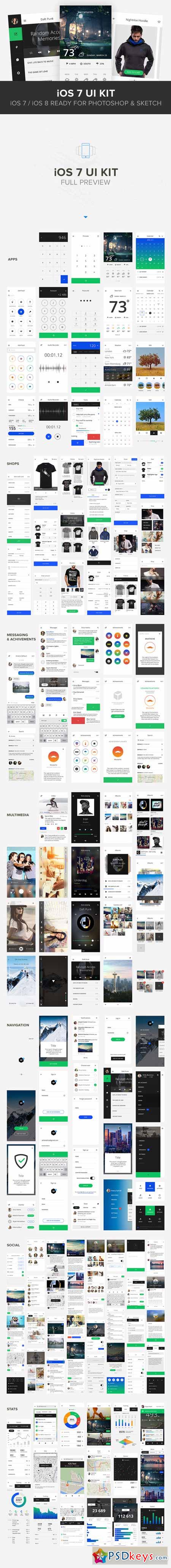 iOS 7 UI Kit 65225