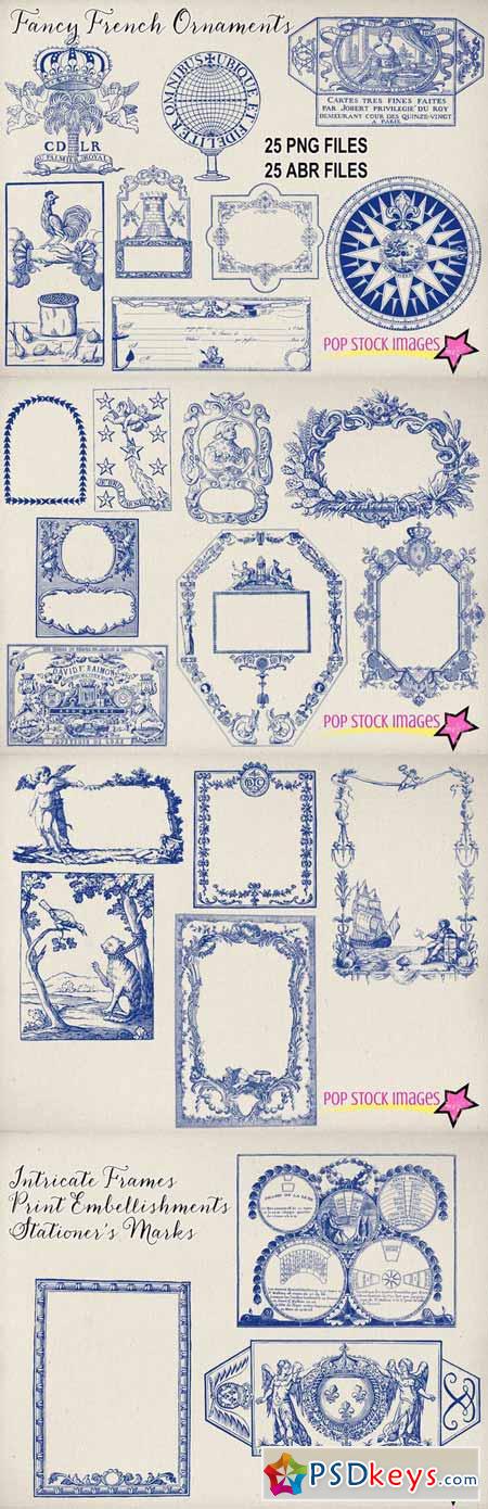 Vintage French Ornament Brushes 357941