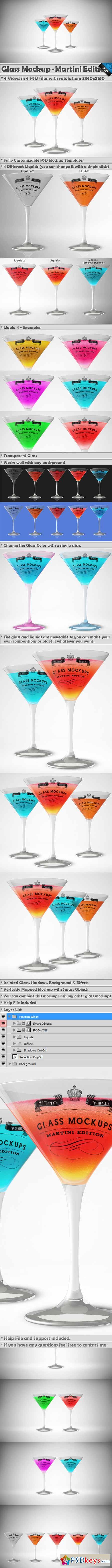 Glass Mockup - Martini Glass Mockup 362167