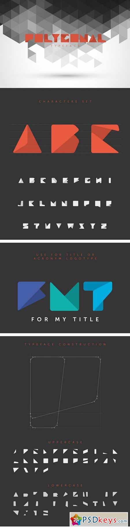 Polygonal typeface