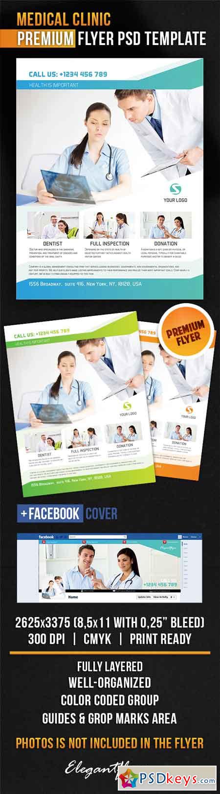 Medical Clinic – Flyer PSD Template + Facebook Cover