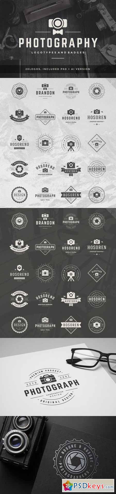20 Photography logos and badges 362199