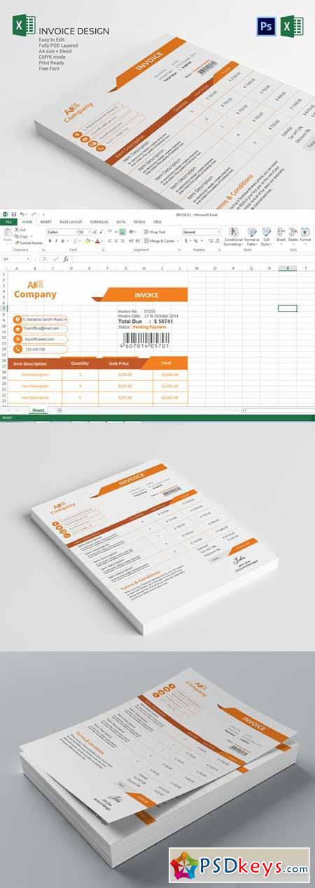 Invoice Template Design 360261