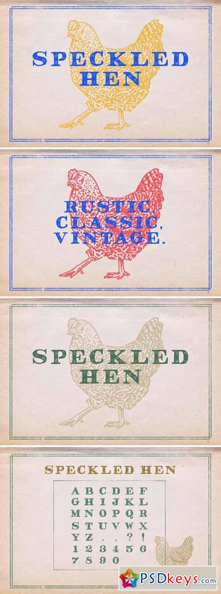 Speckled Hen Font 365088