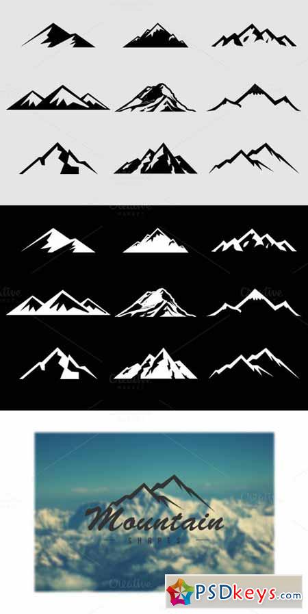 Mountain Shapes For Logos Vol 1 51277