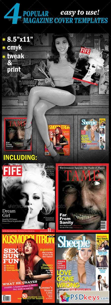 4 Popular Magazine Covers Templates 4785328
