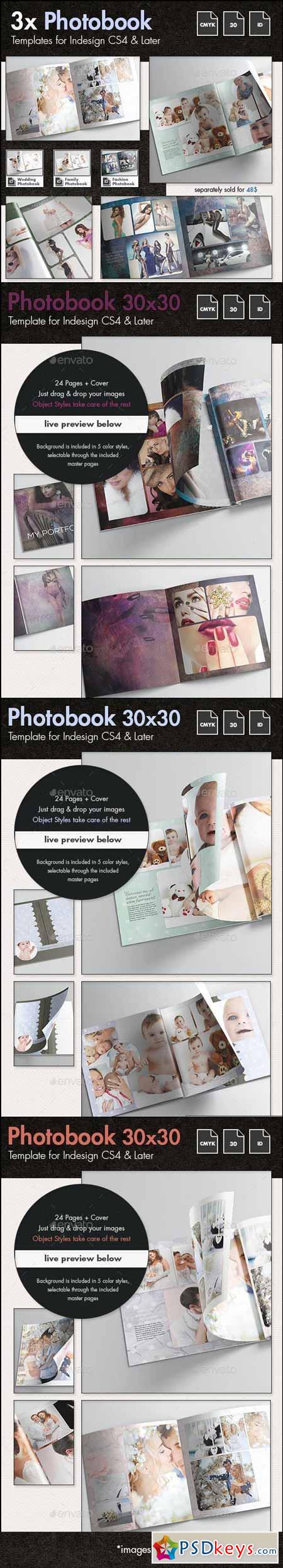 3x Photobook Album Template Bundle 12782115