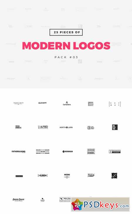 [Pack 03] 25 Modern Logo Templates 319904