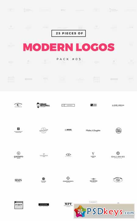 [Pack 05] 25 Modern Logo Templates 322785