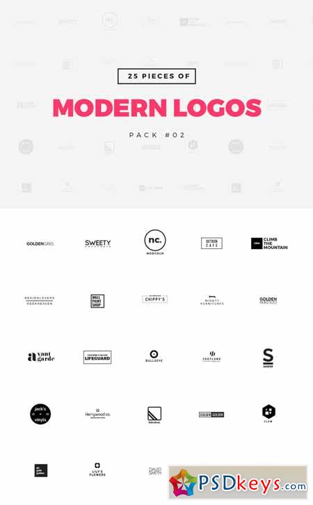 [Pack 02] 25 Modern Logo Templates 319616