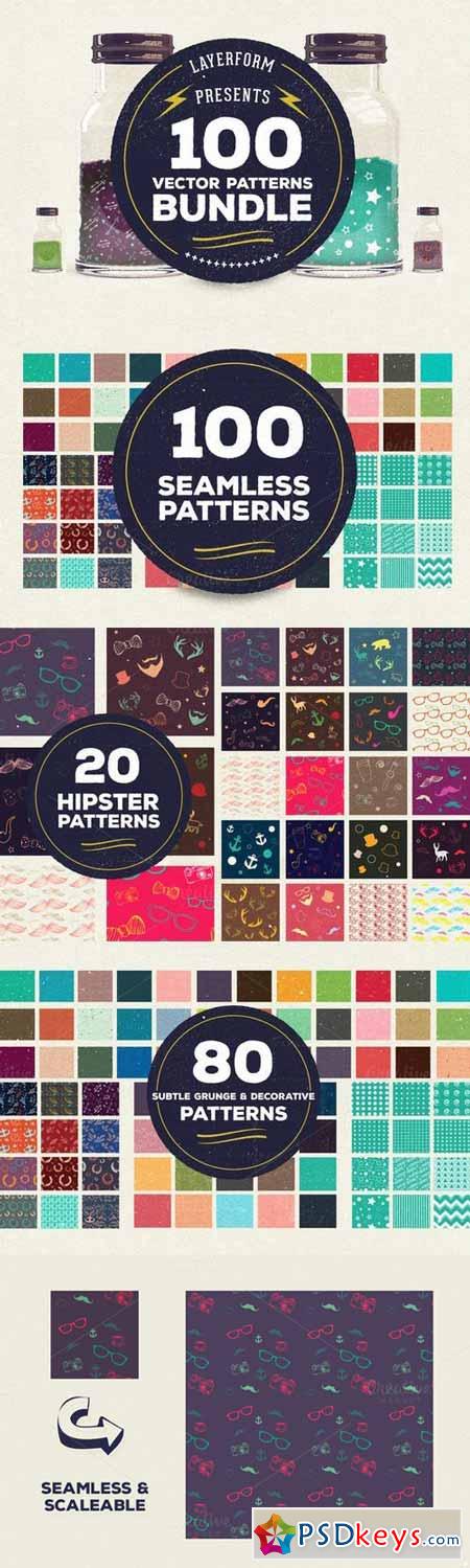 100 Vector Patterns Bundle 115179