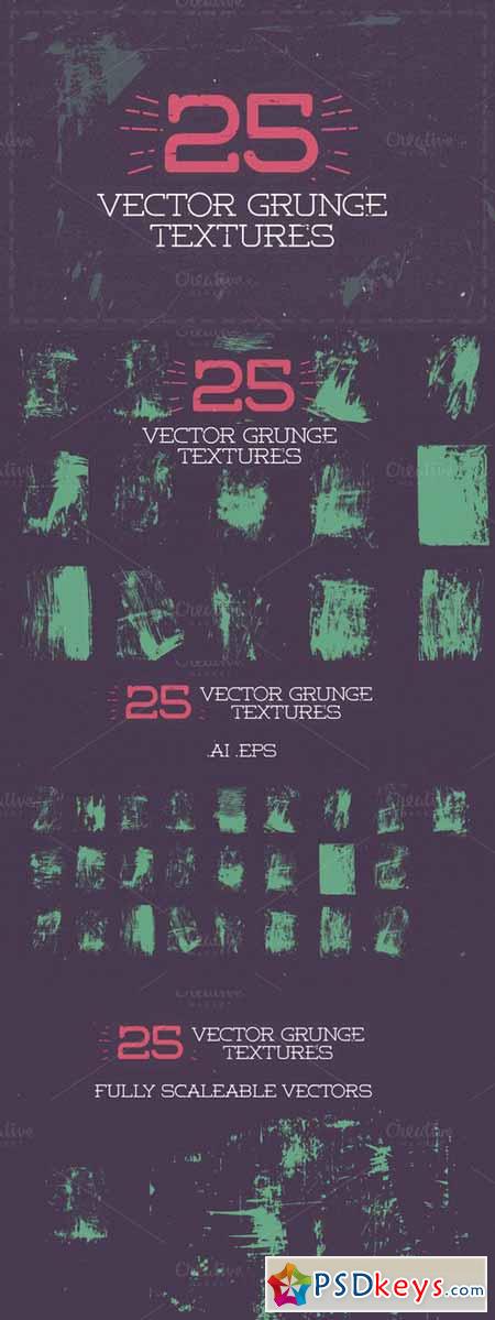 25 Vector Grunge Textures 101906