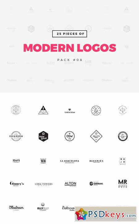 [Pack 08] 25 Modern Logo Templates 322789
