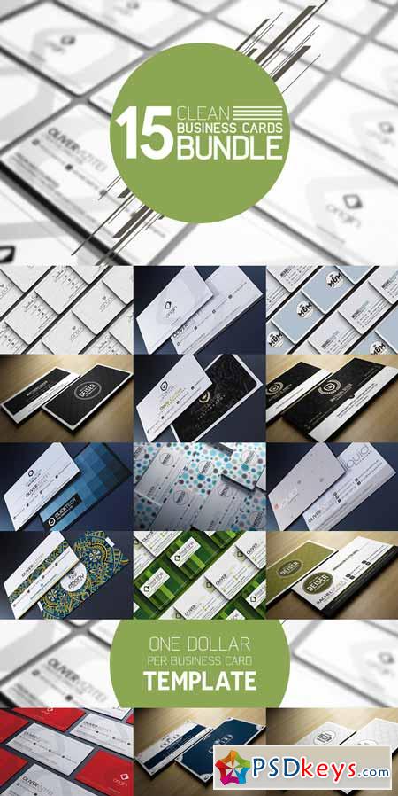 Clean Business Card Bundle 334177