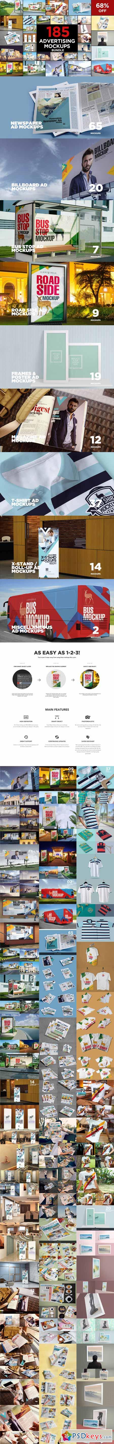 185 Advertising Mockups Bundle 359335