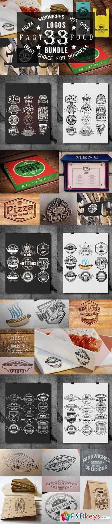 33 Pizza,Sandwiches and Hot Dog logo 369498
