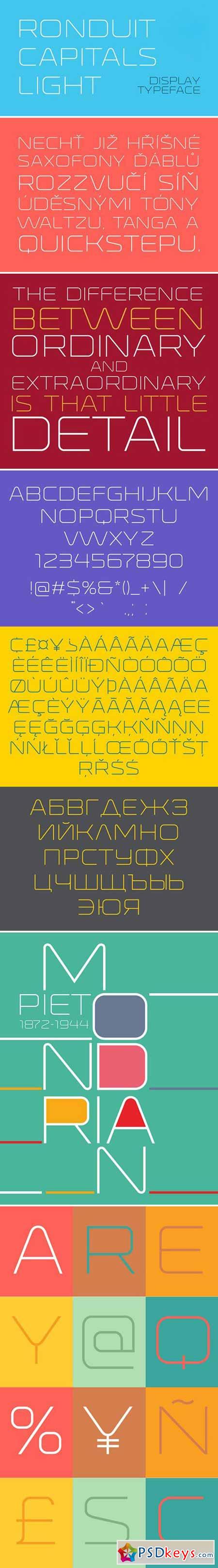 Ronduit Capitals Light Font