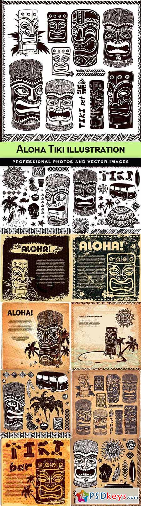 Aloha Tiki illustration - 11 EPS
