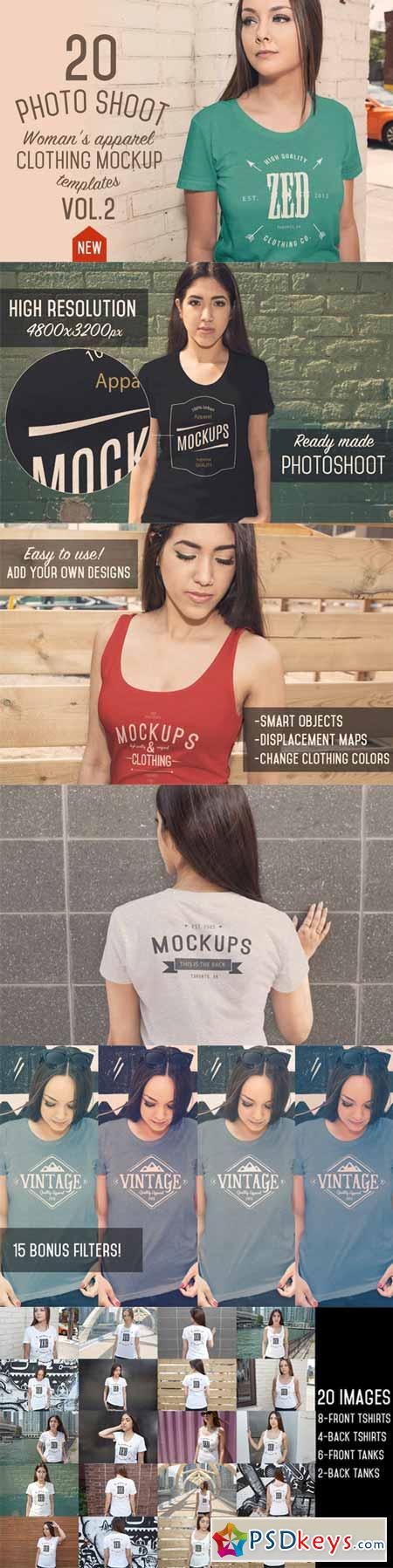 20 Woman's Apparel Mockups VOL.2 372433